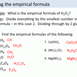 Empirical formula worksheet 1 answer key